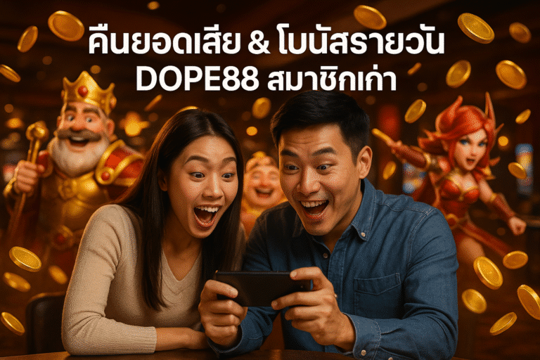 คืนยอดเสีย & โบนัสรายวัน DOPE88 สมาชิกเก่า