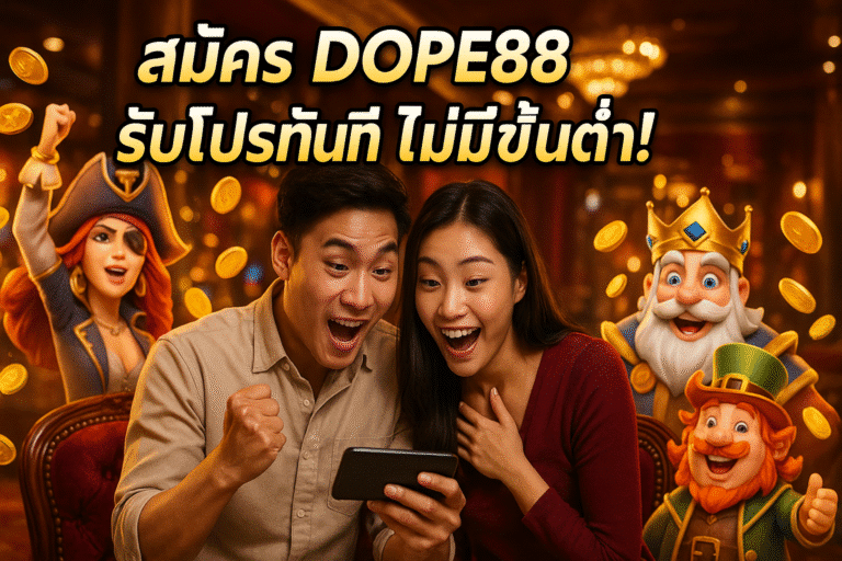 สมัคร DOPE88 รับโปรทันที ไม่มีขั้นต่ำ!